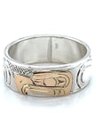 Ring - Gold and Silver - 1/4" - Eagle - Size 6