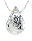 Pendant - Sterling Silver - Small - Teardrop - Butterfly