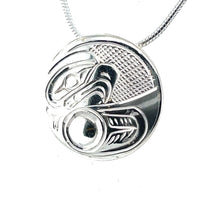 Pendant - Sterling Silver - Small - Round - Eagle