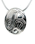 Pendant - Sterling Silver - Small - Oval - Hummingbird