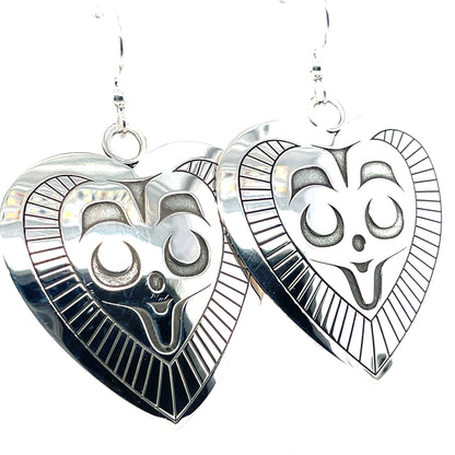Earrings - Sterling Silver - Heart - Mousewoman - Large