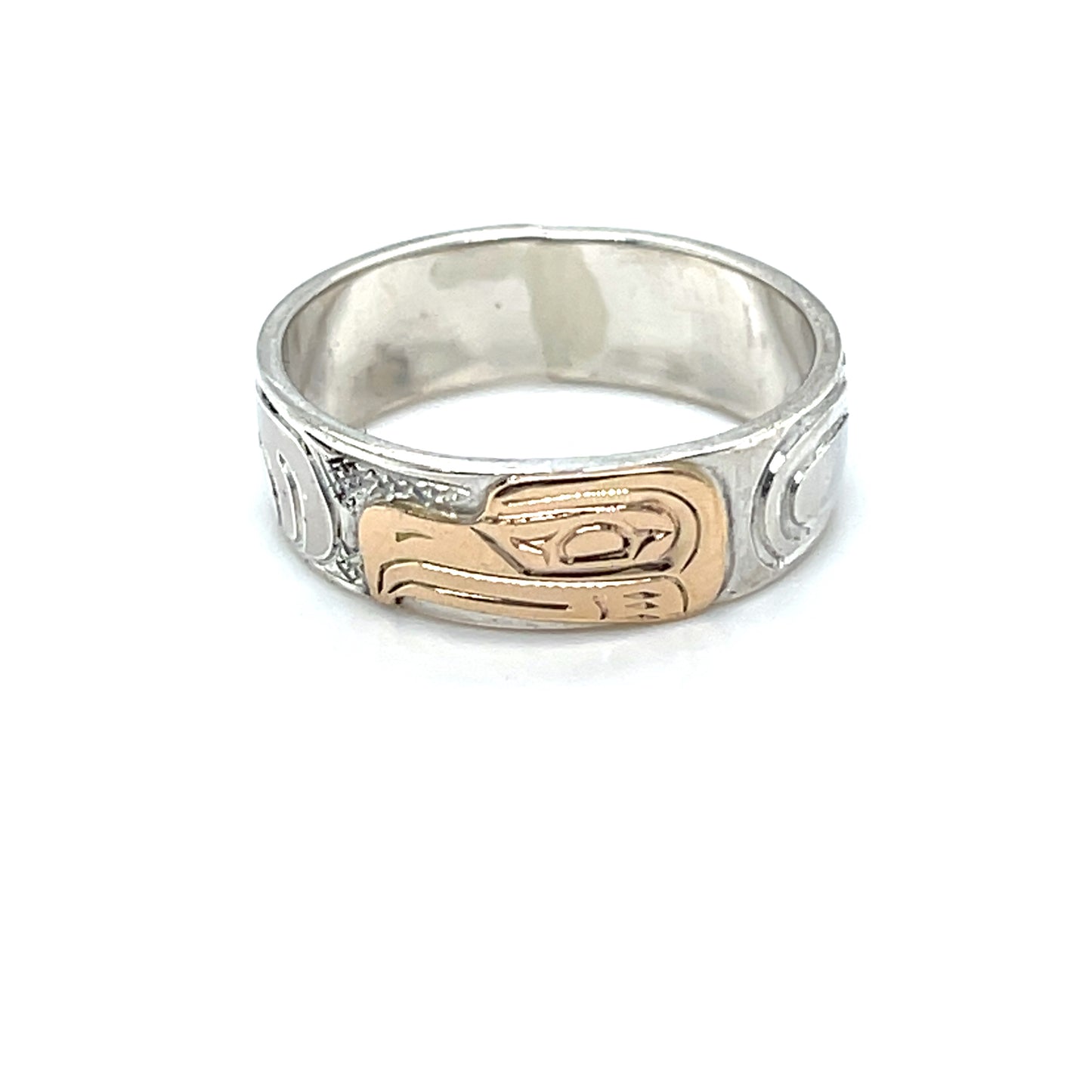 Ring - Gold and Silver - 1/4" - Eagle - Size 7