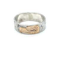 Ring - Gold and Silver - 1/4" - Eagle - Size 7