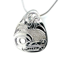 Pendant - Sterling Silver - Triangle - Wolf