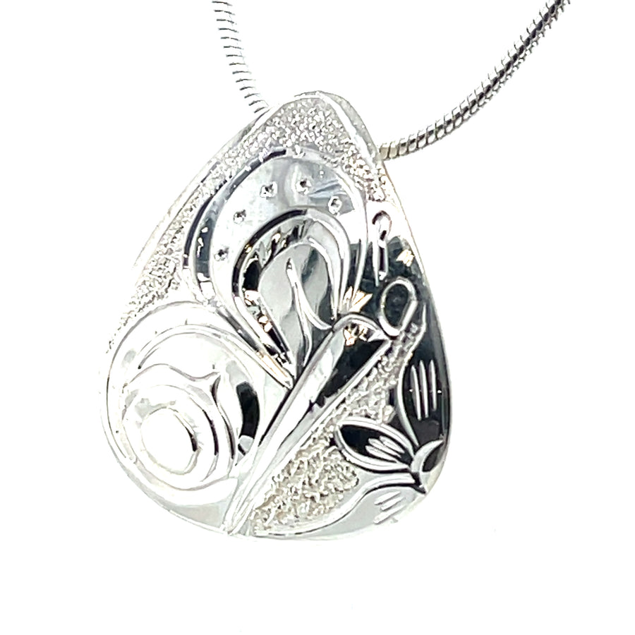 Pendant - Sterling Silver - Triangle - Butterfly