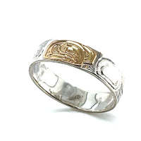 Ring - Gold and Silver - 1/4" - Raven - Size 12.5