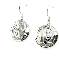 Earrings - Sterling Silver - Round - Frog