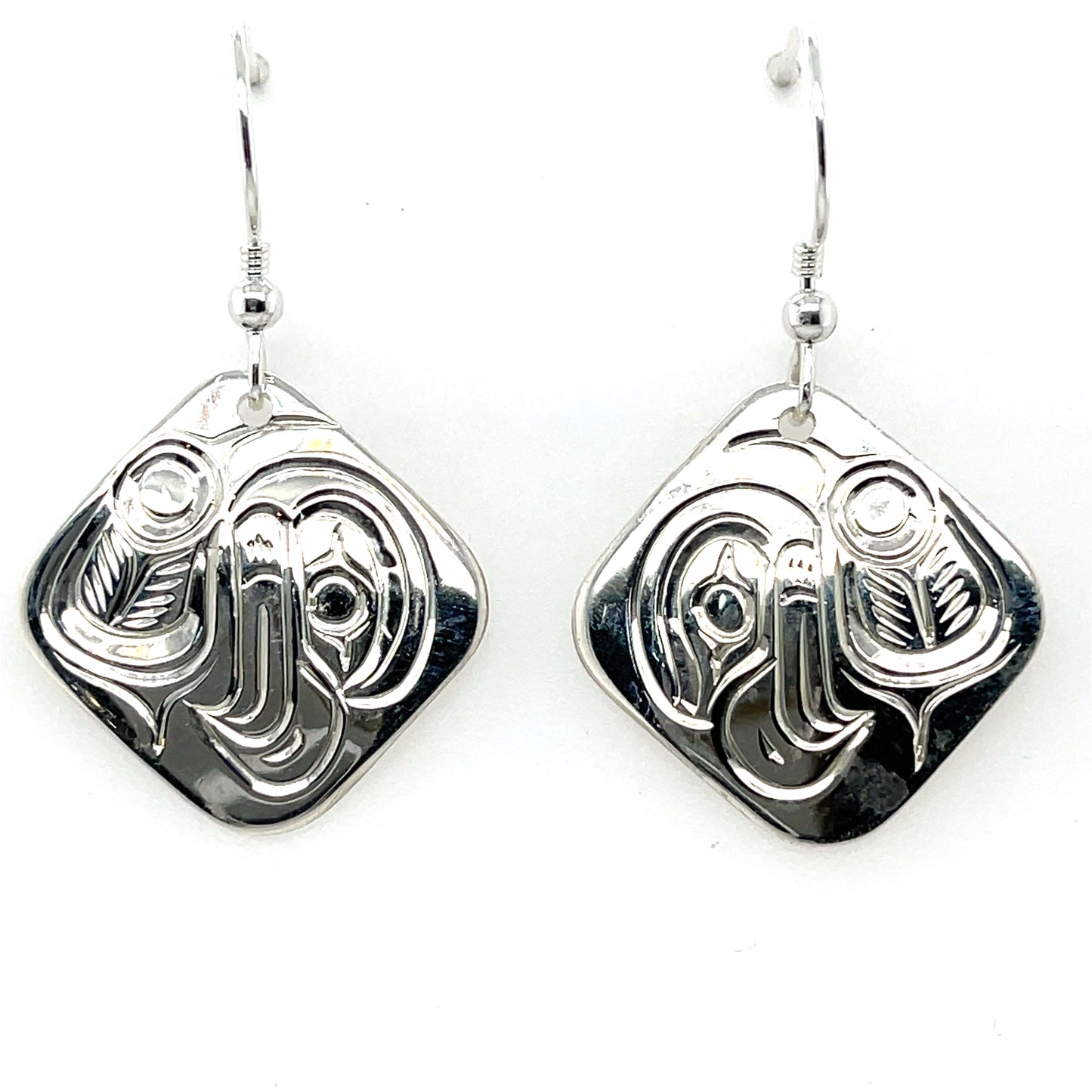 Earrings - Sterling Silver - Diamond - Eagle