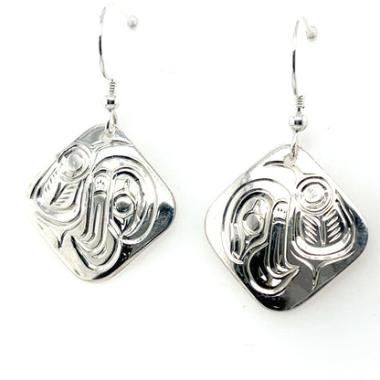 Earrings - Sterling Silver - Diamond - Eagle