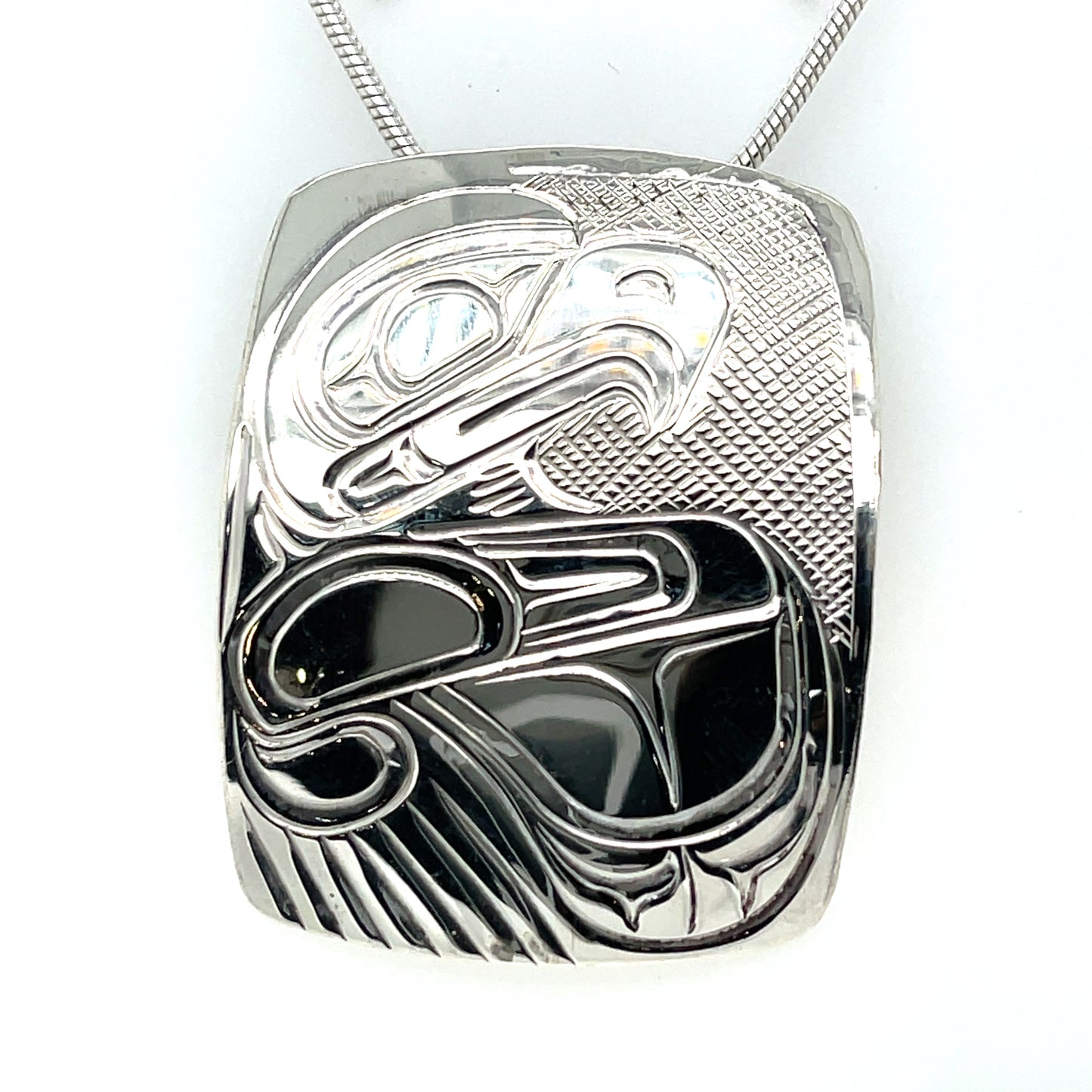 Pendant - Sterling Silver - Rectangular - Eagle