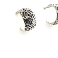 Earrings - Sterling Silver - Hoop Studs - Bear & Beaver