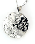 Pendant - Sterling Silver - Round - Orca - 1 3/8" Diameter