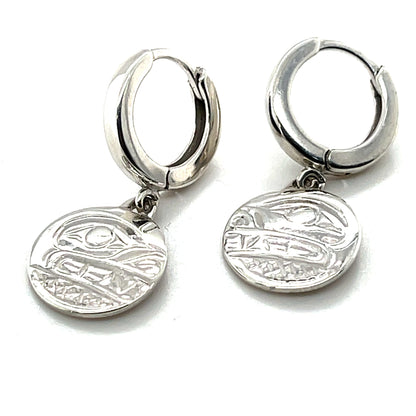 Earrings - Sterling Silver - Cast - Sleeper - Small - Round - Bear