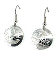 Earrings - Sterling Silver - Round - Orca