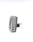 Ring - Sterling Silver - Cast - Rectangle - Orca  - Size 7