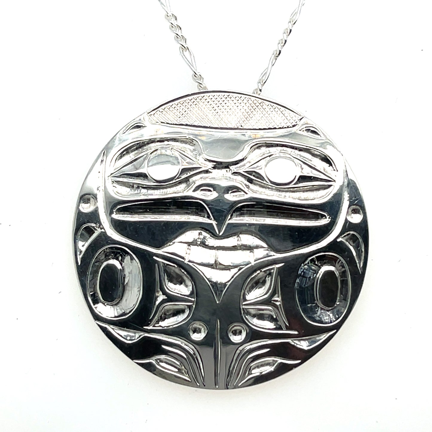 Pendant - Sterling Silver - Round - Eagle - 1 5/8" Diameter