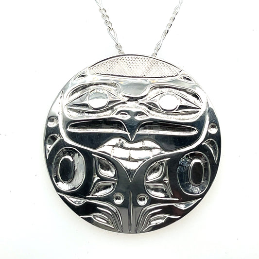 Pendant - Sterling Silver - Round - Eagle - 1 5/8" Diameter