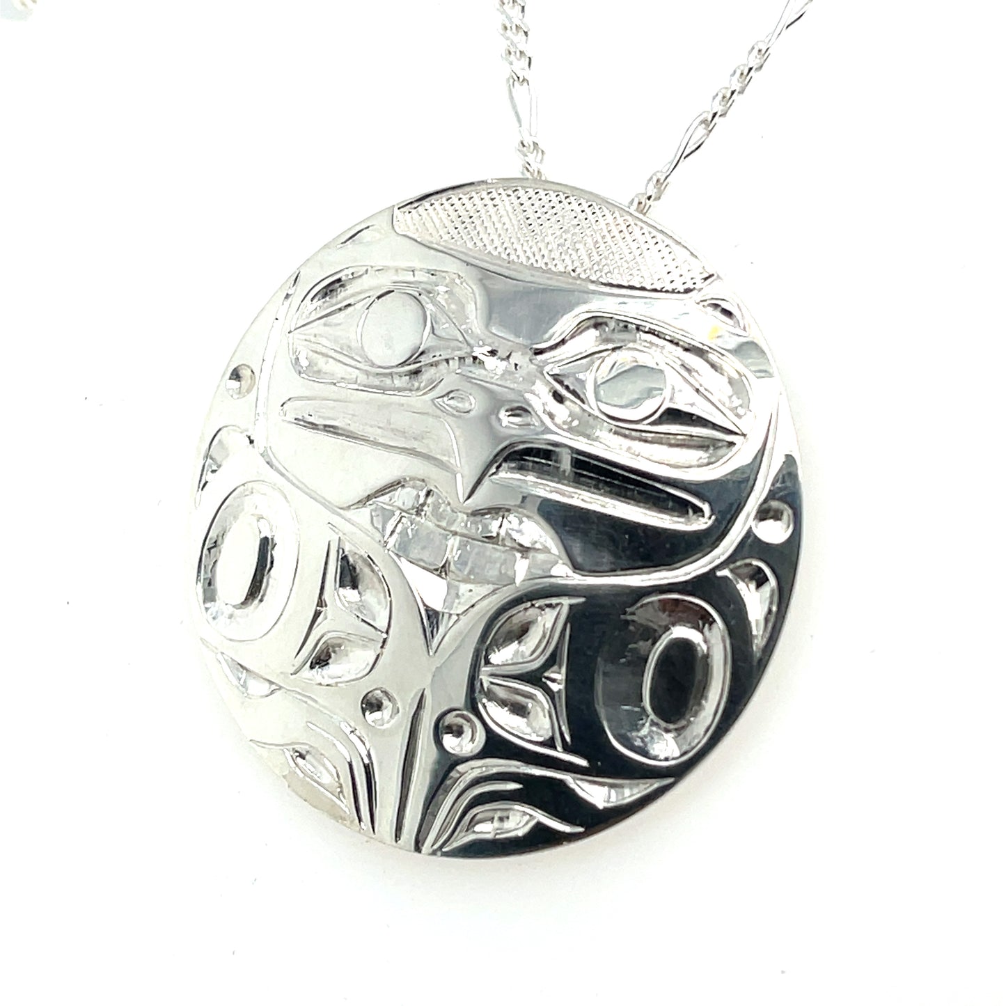 Pendant - Sterling Silver - Round - Eagle - 1 5/8" Diameter