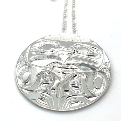 Pendant - Sterling Silver - Round - Eagle - 1 5/8" Diameter