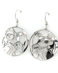 Earrings - Sterling Silver - Round - Wolf Moon