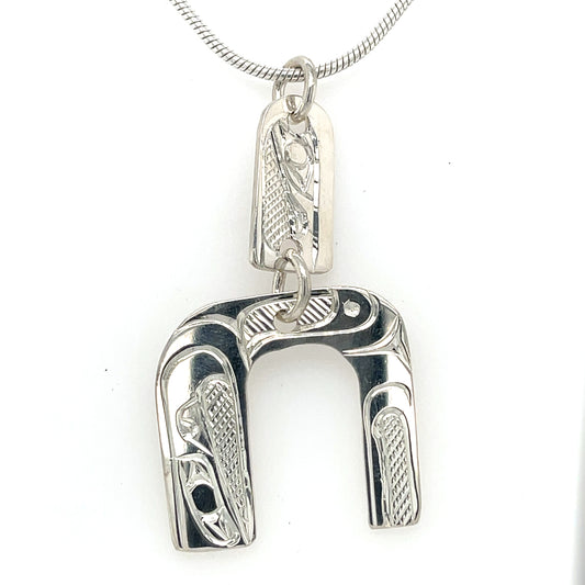 Pendant - Sterling Silver - Eagle - Double Drop