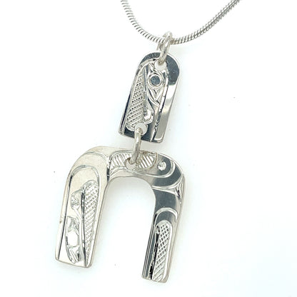 Pendant - Sterling Silver - Eagle - Double Drop