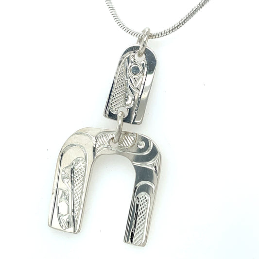 Pendant - Sterling Silver - Eagle - Double Drop