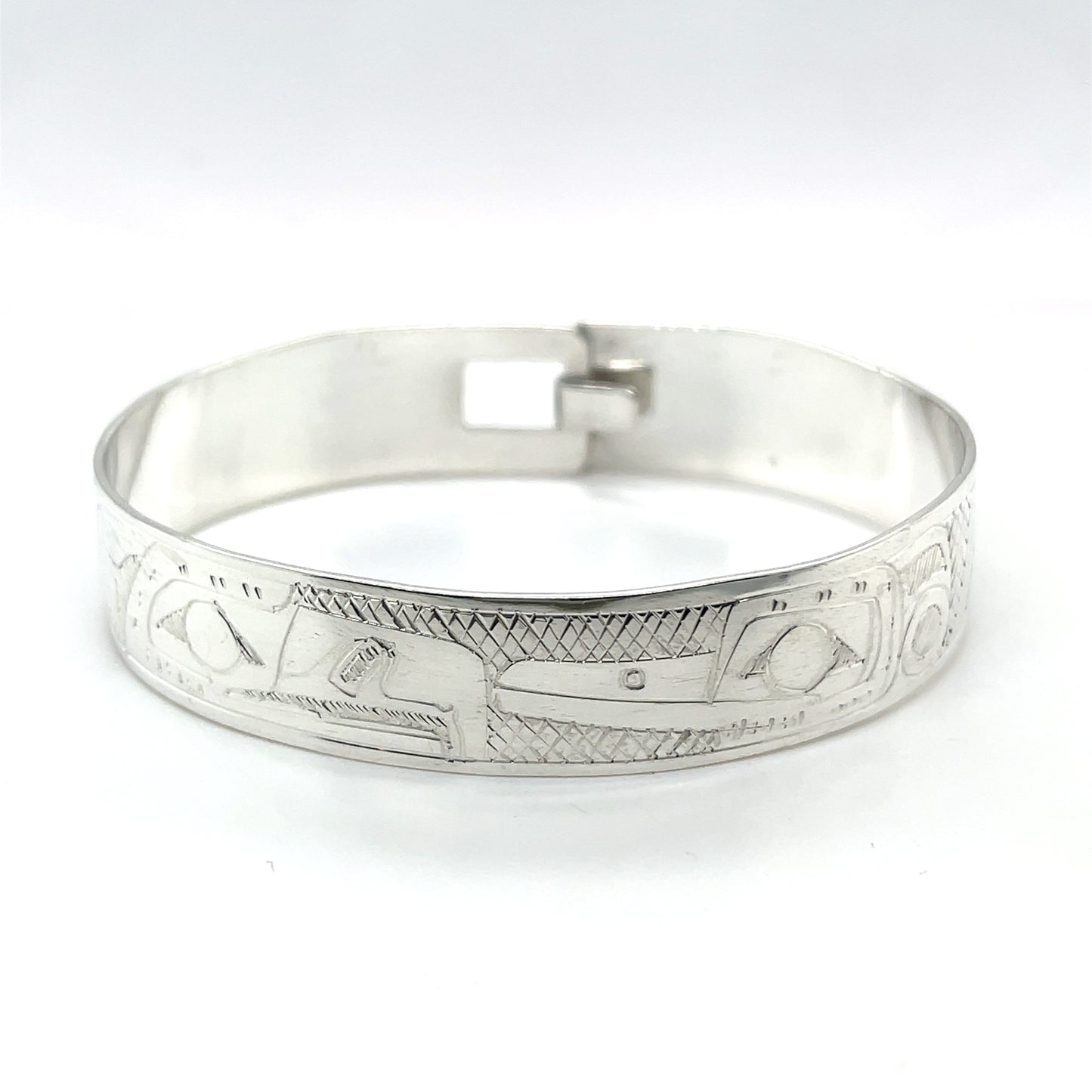 Bangle - Sterling Silver - 1/2" - Eagle Hummingbird