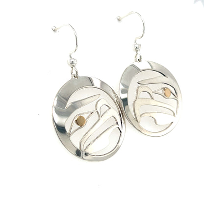 Earrings - Gold & Silver - Round - Golden Eagle