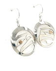 Earrings - Gold & Silver - Round - Golden Eagle