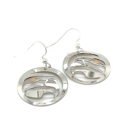 Earrings - Gold & Silver - Round - Golden Eagle