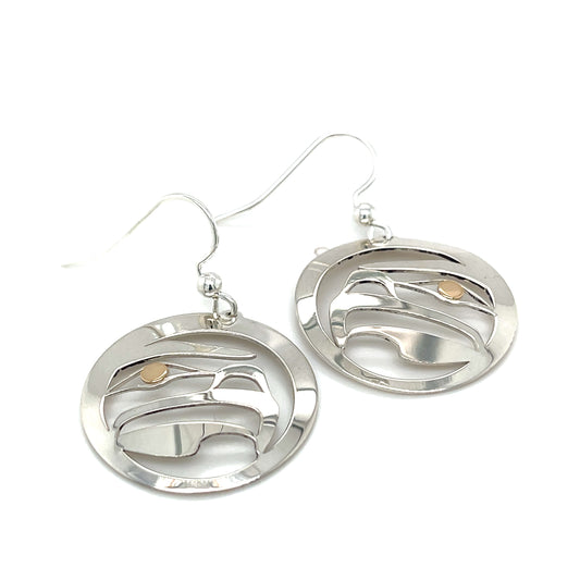 Earrings - Gold & Silver - Round - Golden Eagle