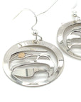 Earrings - Gold & Silver - Round - Golden Eagle