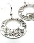 Earrings - Gold & Silver - Round - Eagle - Offset