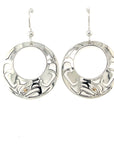 Earrings - Gold & Silver - Round - Eagle - Offset