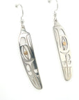 Earrings - Gold & Silver - Feather - Eagle