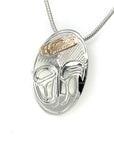 Pendant - Gold & Silver - Oval - Bear