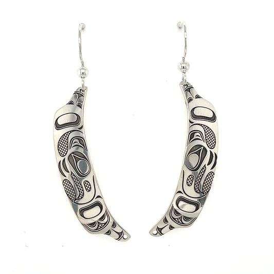 Earrings - Sterling Silver - Canoe - Eagle