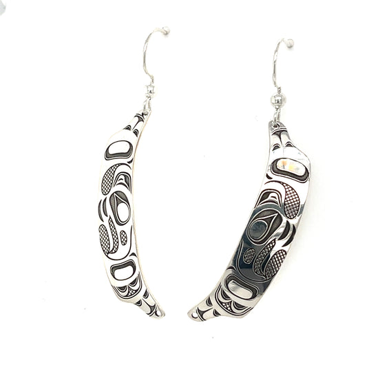 Earrings - Sterling Silver - Canoe - Eagle