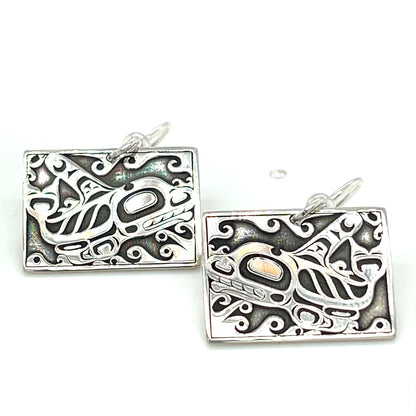 Earrings - Sterling Silver - Rectangle - Orca