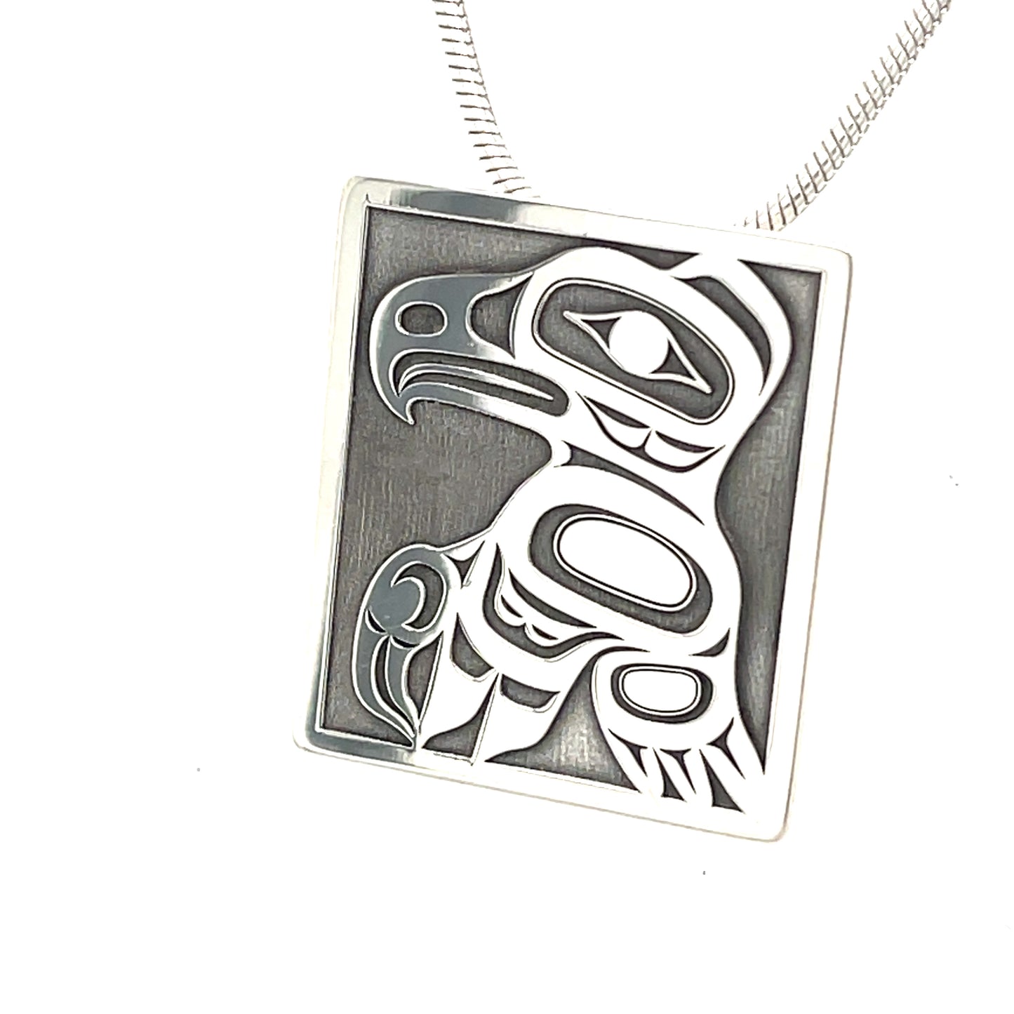 Pendant - Sterling Silver - Square - Eagle