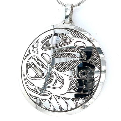 Pendant - Sterling Silver - Round - Eagle