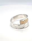 Ring - Gold and Silver - 3/16" - Wrap - Wolf - Size 9