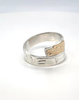 Ring - Gold and Silver - 3/16" - Wrap - Bear - Size 7.5