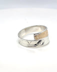 Ring - Gold and Silver - 3/16" - Wrap - Eagle - Size 8