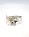 Ring - Gold and Silver - 3/16" - Wrap - Eagle - Size 8