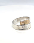 Ring - Gold and Silver - 3/16" - Wrap - Eagle - Size 7.5