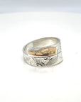 Ring - Gold and Silver - 3/16" - Wrap - Hummingbird - Size 6