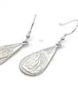 Earrings - Sterling Silver - Cast - Teardrop - Bear