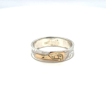 Ring - Gold and Silver - 3/16" - Hummingbird - Size 6.25
